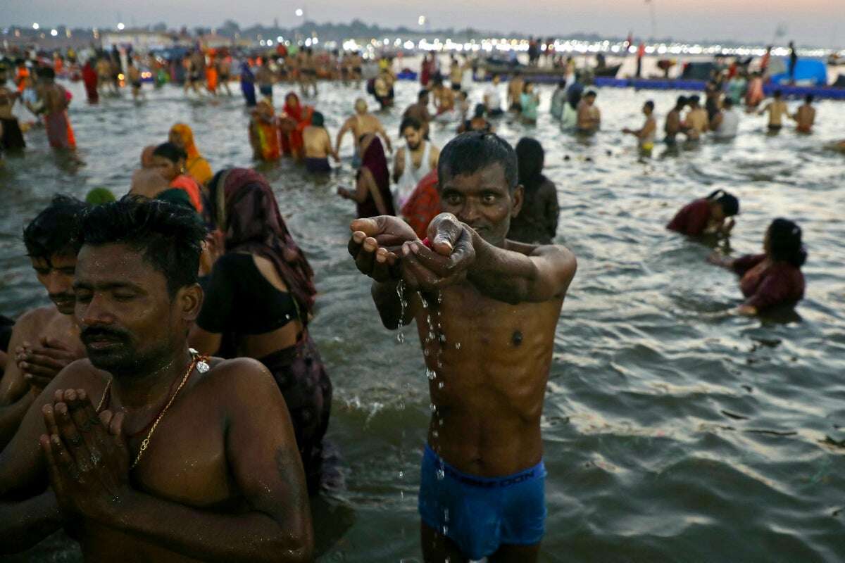 High levels of faecal bacteria found in Ganges as millions bathe