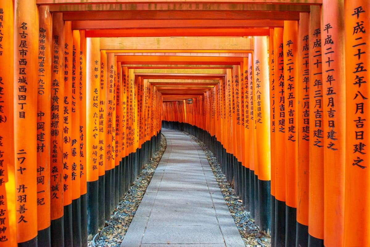 Tourists criticised after performing stunts on sacred Japanese shrine