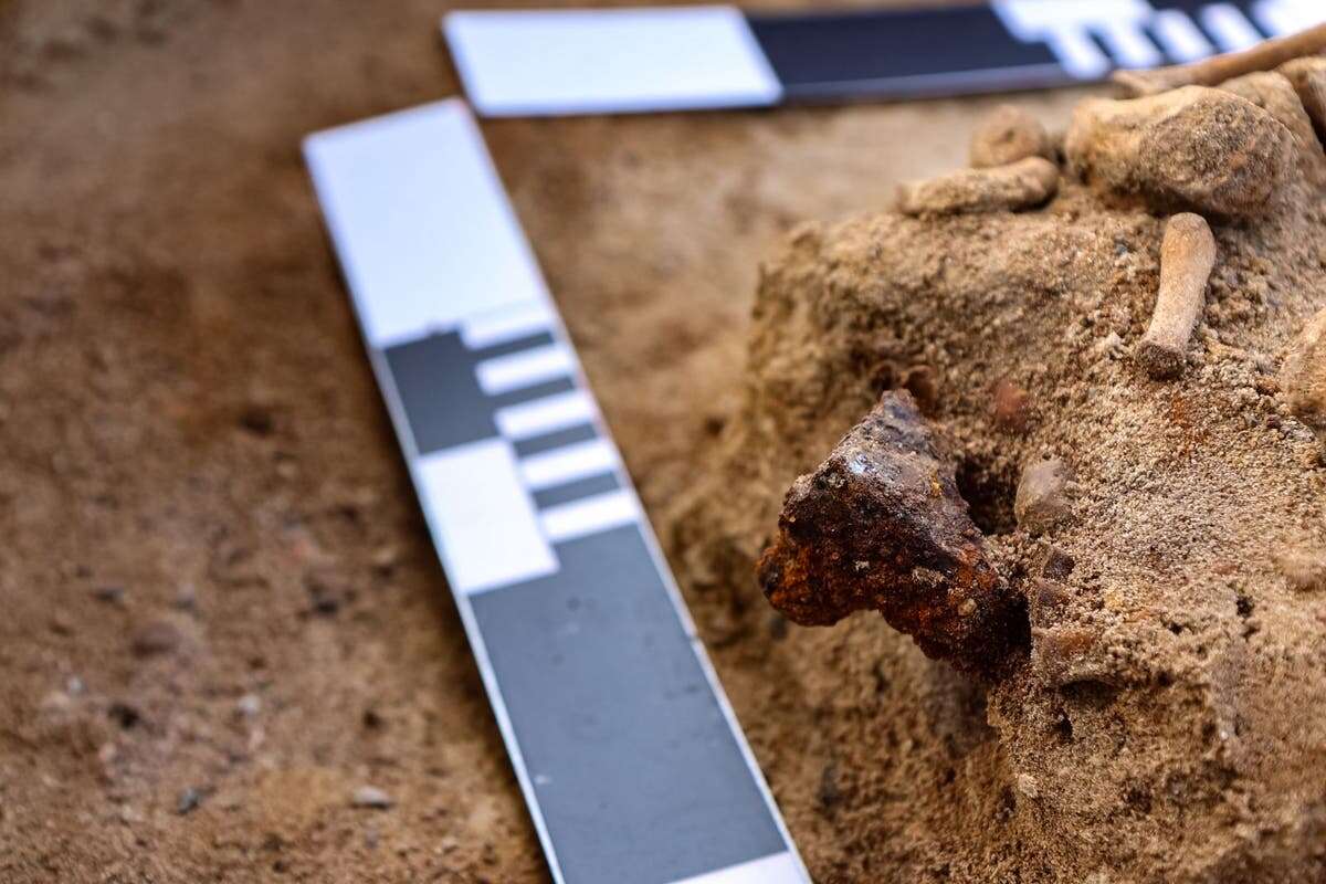 ‘Vampire child’ with padlocked ankle unearthed in Polish ‘necropolis’