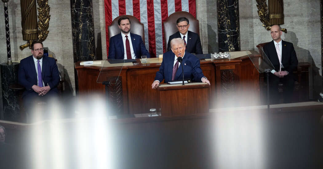 Trump Says ‘America Is Back’ and Taunts Rivals in Speech to Congress