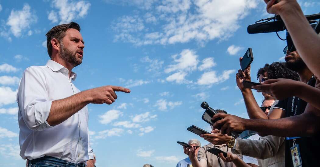 How JD Vance Turns Taking Questions Into the Show