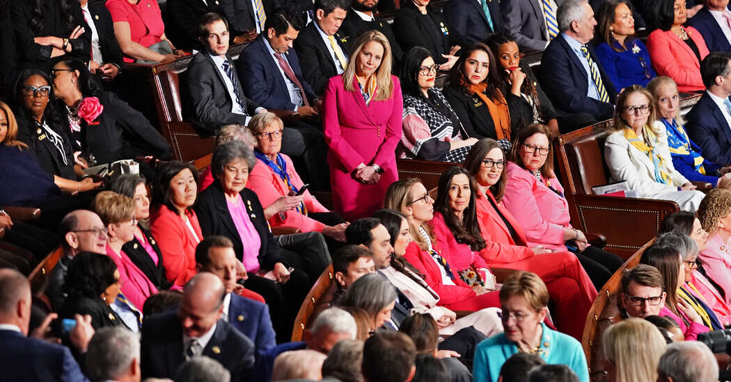 Democrats Appear in Pink to Protest