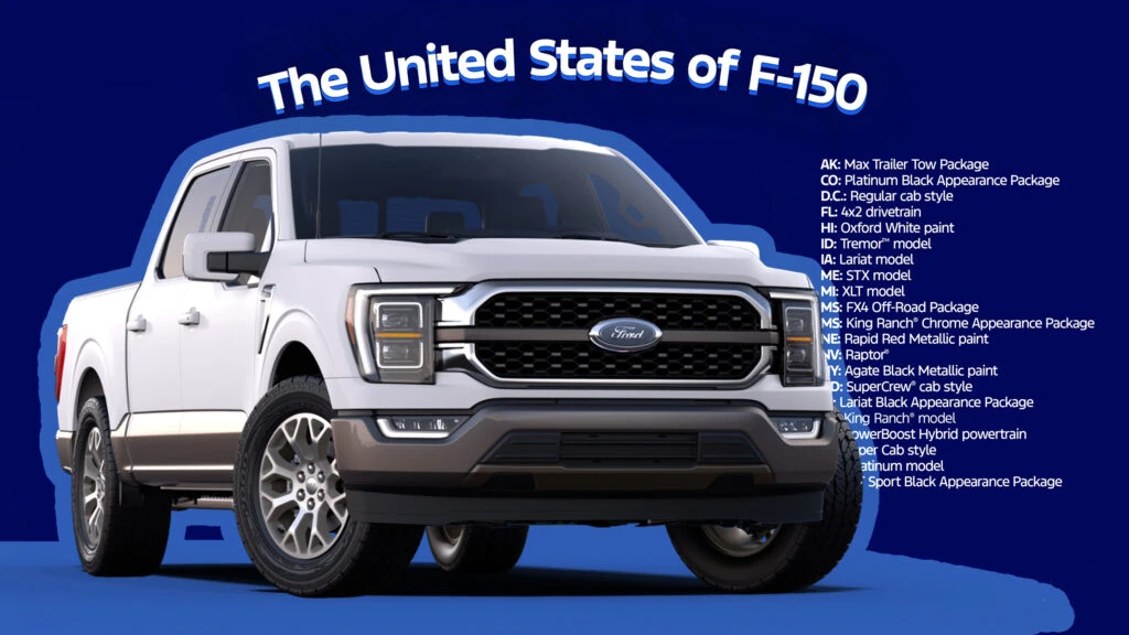 Mapping America’s Favorite Ford F-150 Trims And Packages