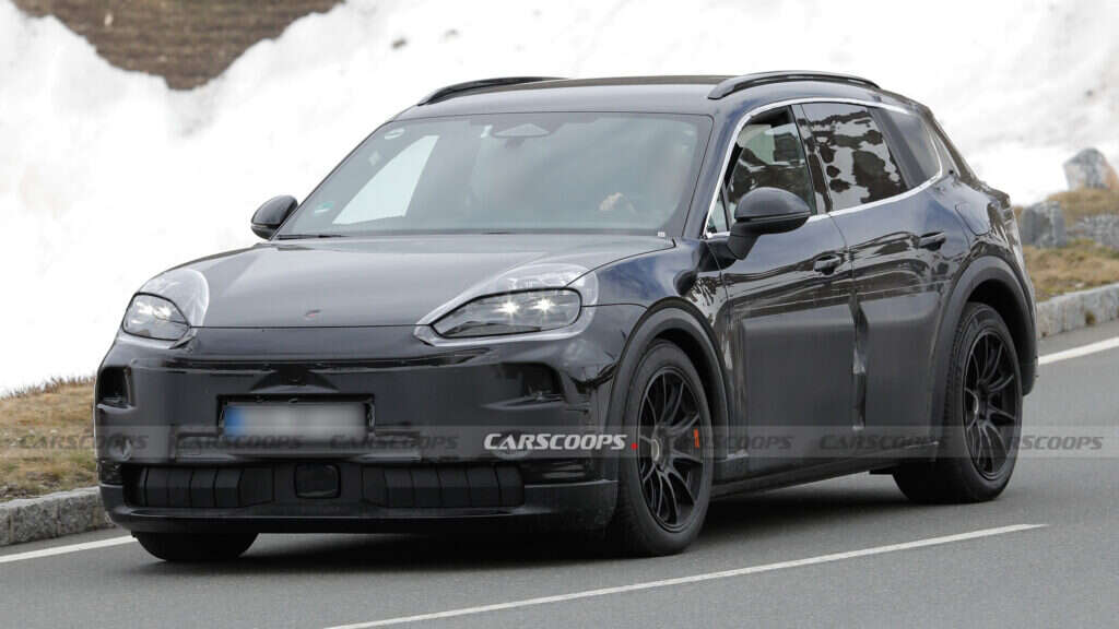 2026 Porsche Cayenne EV Spotted In The Alps Looking Like A Bloated Macan EV