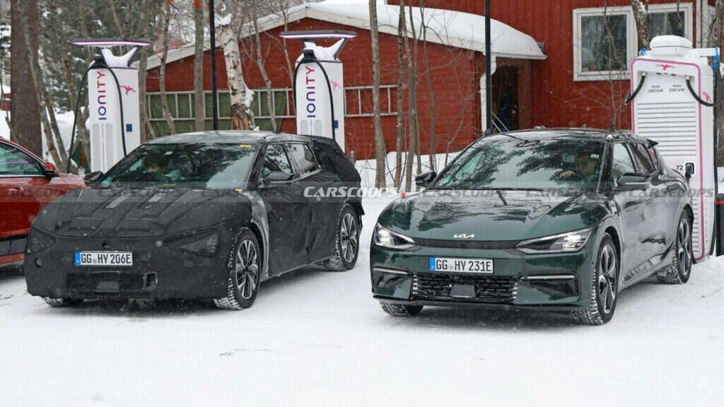 Facelifted Kia EV6 Caught Alongside Current EV