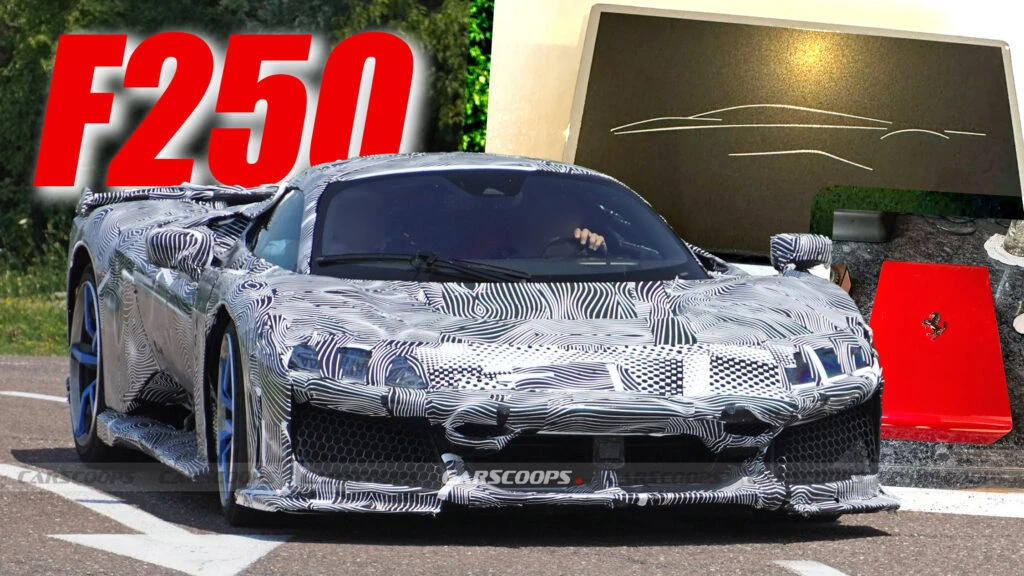 Ferrari Outs New Hypercar Sketch To Wealthy Clients As F250 Hits The Road With Less Camo