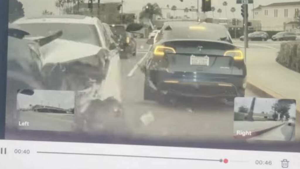 BMW Crashing Head First Into Six Cars Caught On Multiple Cams