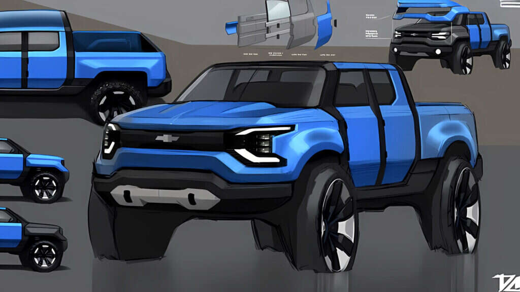 GM Design’s Answer To Ford’s Maverick? This Chevy Pickup Study