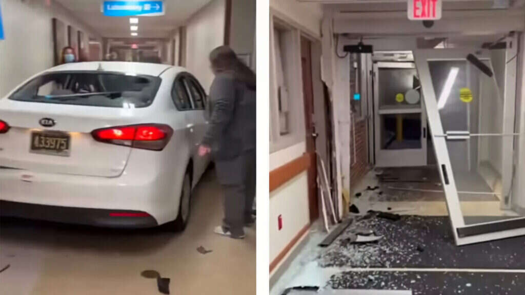 Woman Smashes Kia Into NJ Hospital Entrance In Bizarre Crash