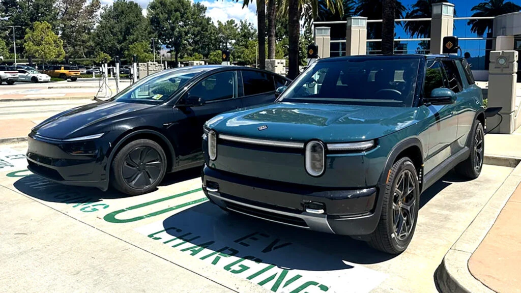 Side By Side, The Rivian R2 And Model Y Look Like They’re From Different Planets