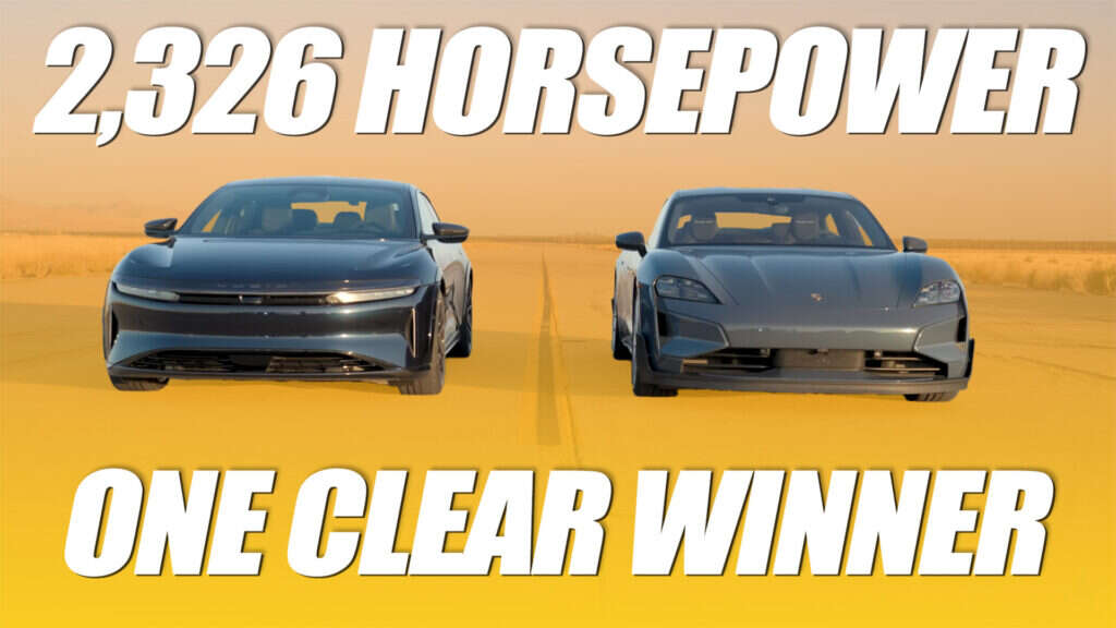 Lucid Air Sapphire Soundly Beats Porsche Taycan Turbo GT In Most Powerful U-Drag Race Yet