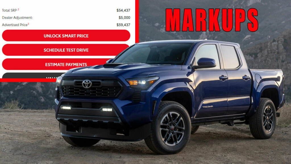 Toyota Tacoma Markups Are Here As Some Dealers Are Charging An Extra $5,000
