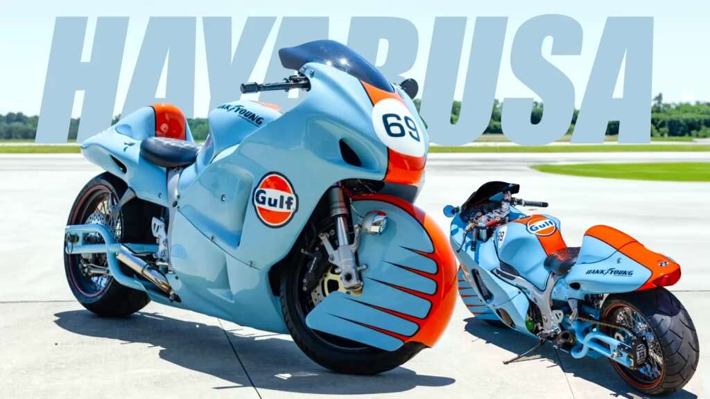 2002 Suzuki GSX 1300R Hayabusa With Gulf Livery Looks Fast Standing Still