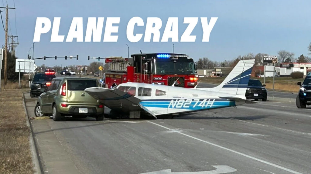 Plane Makes Emergency Landing On Highway Crashing Into A Kia