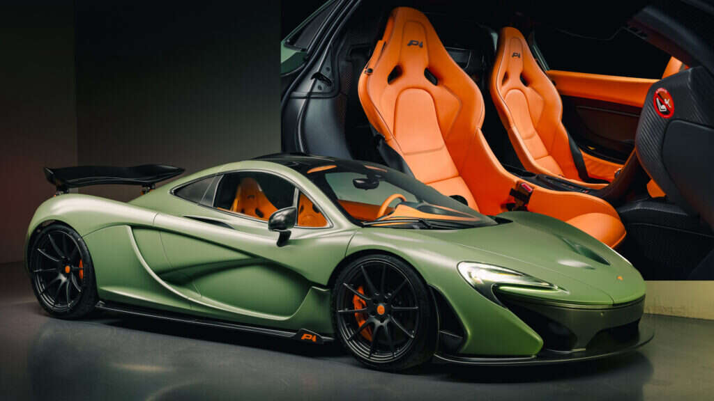 This Is The World’s Only McLaren P1 Finished In Satin Camo Green