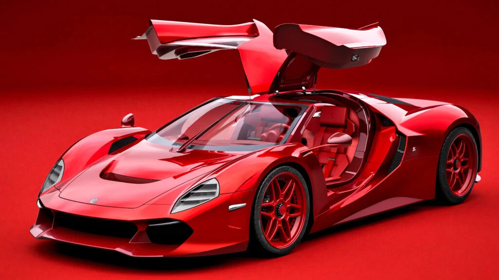The Reddest Supercar Ever Built Hides A Gated Manual And A Ford V8 Under Its $3.4 Skin