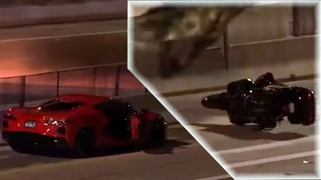 Teen Driver Going 155 MPH In Brand-New Corvette C8 Kills Ex-Cop On Motorcycle