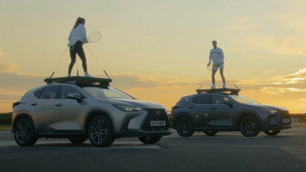 Lexus Strapped Two Tennis Players Onto The Roof And Then Drove Around
