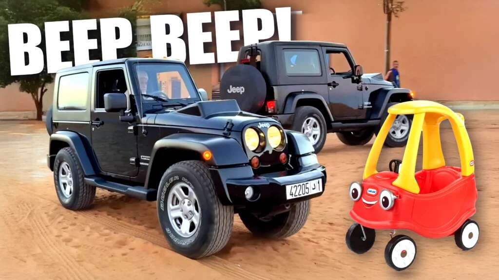 World’s Skinniest Jeep Wrangler Is A Real-Life Little Tikes Cozy Coupe For Grown-Ups