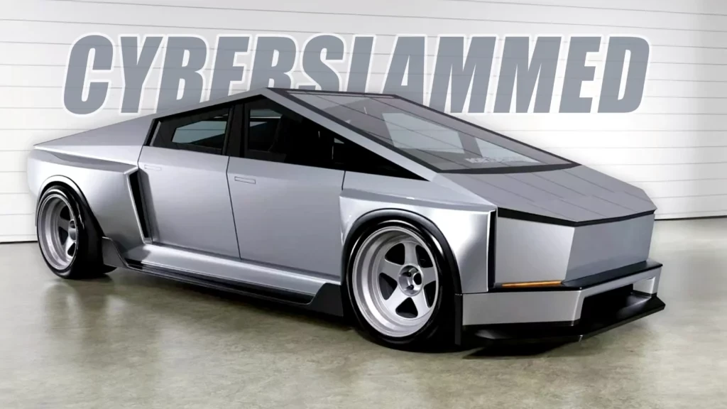 Tesla Cybertruck Slammed In The Digital Realm With A Widebody Tune