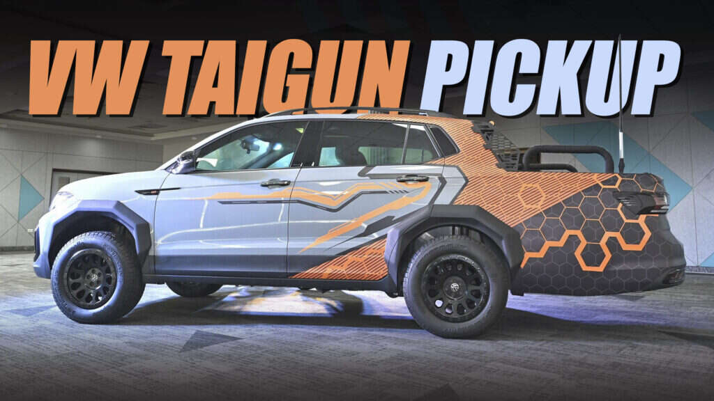 VW Taigun SUV Transformed Into A Long-Tail Pickup By Students