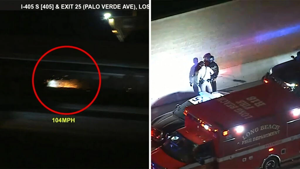 Motorcyclist Survives 130 MPH Crash During Police Chase