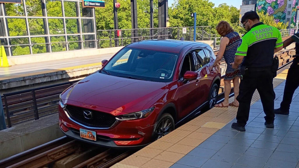 Mazda Driver Followed Her GPS Onto Train Tracks And Shut The Whole Line Down