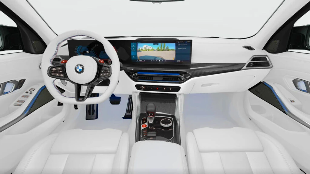 This All-White BMW M3 Interior Isn’t For The Faint Hearted