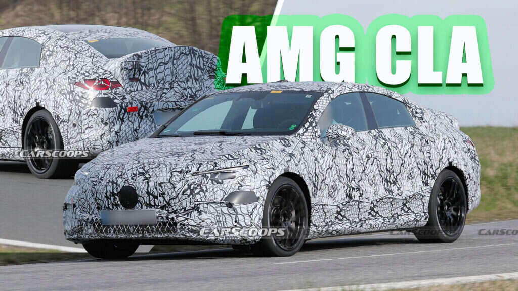 Electric Mercedes-AMG CLA Shows Off Big Brakes And Bigger Ducktail Spoiler