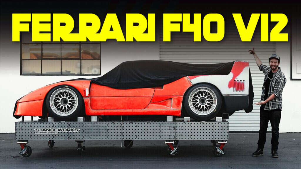 YouTuber Builds Ferrari F40 From Scratch With Original Body Panels, DIY Chassis And A V12