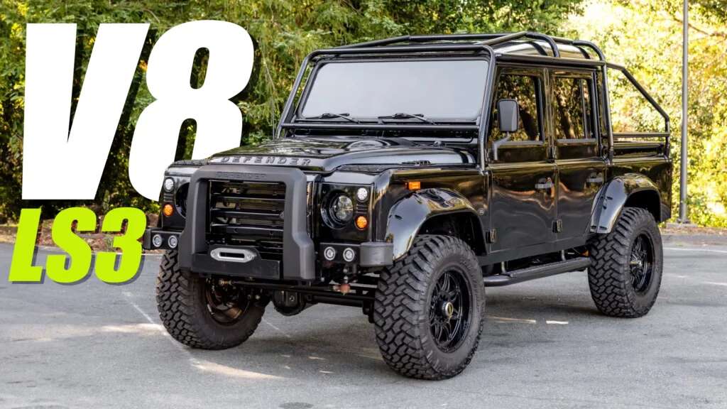 Classic Land Rover Defender Pickup With A Growling V8 Is 4×4 Heaven