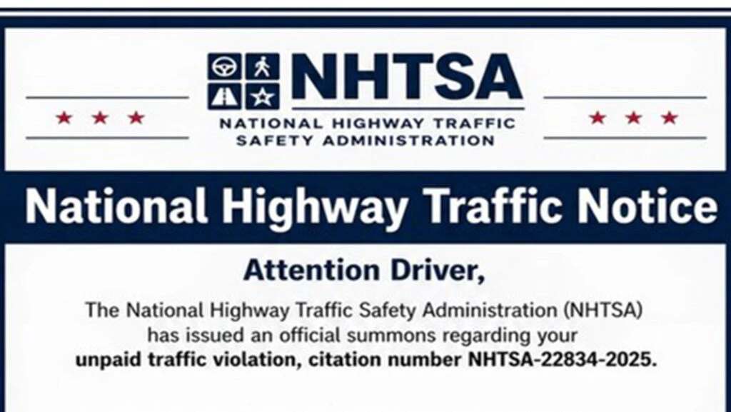 Did You Get An NHTSA Ticket? The Agency Doesn’t Have Your Number, But Scammers Do