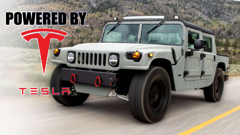 This 1000 HP Hummer H1 Electromod Has A Tesla Heart