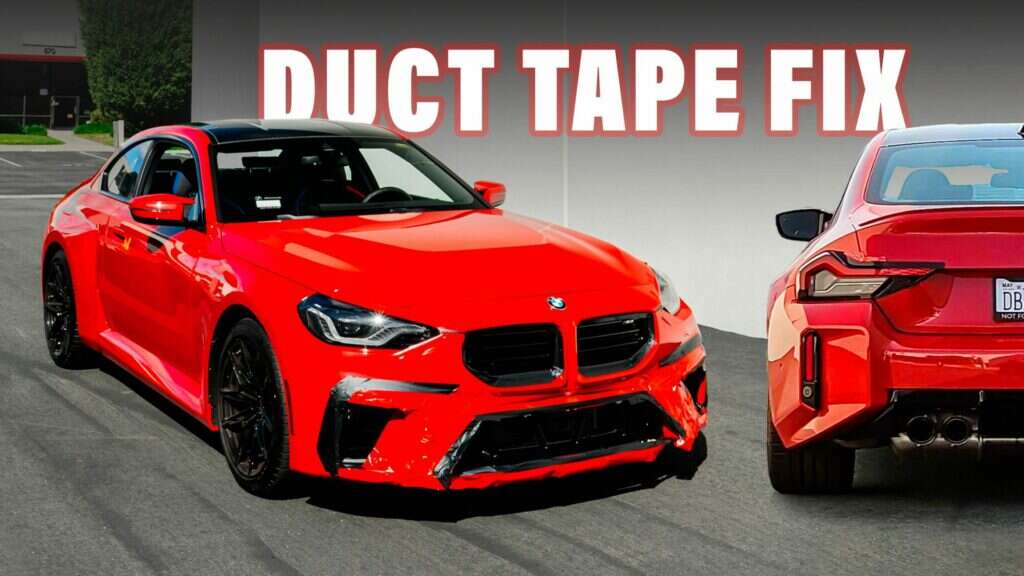 Designer Fixes The Styling Of His BMW M2 With Nothing But Duct Tape