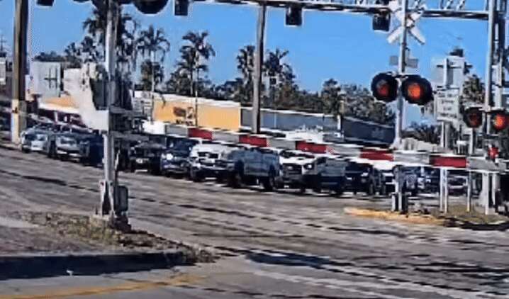 Prius Driver Cheats Death In Train Crash After Blowing Through Lowered Crossing Gates