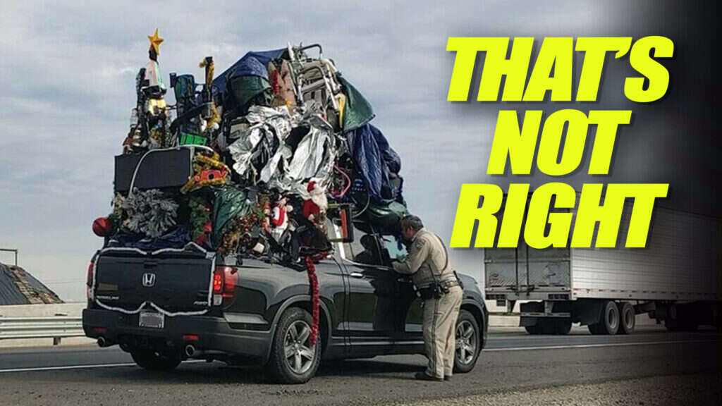 Honda Ridgeline Driver May Have Overloaded His Truck A Wee Bit Too Much