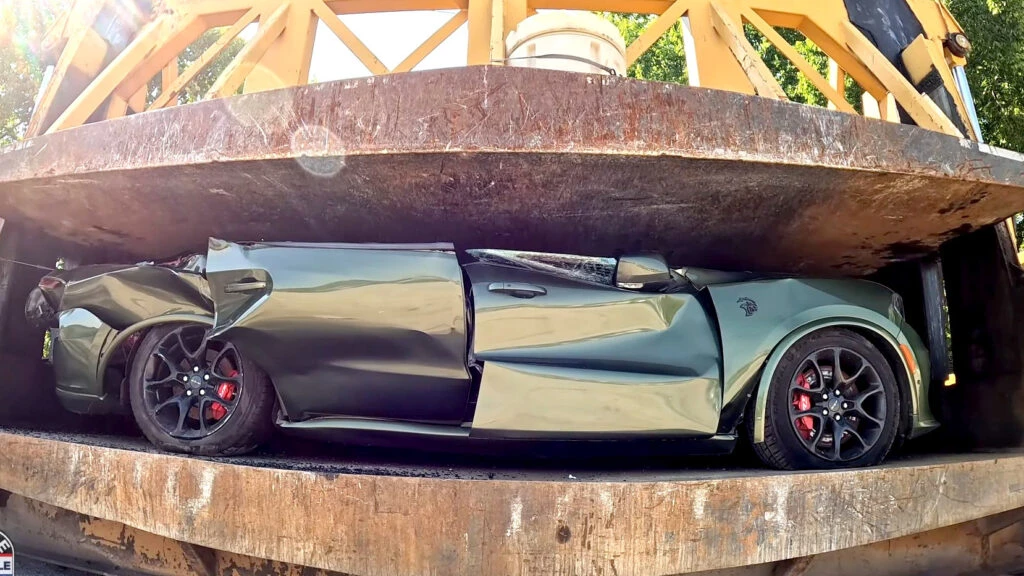 Police Crushed A Dodge Hellcat To Teach Everyone A Lesson
