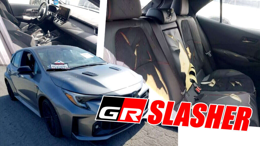 Vandalized Toyota GR Corolla Looks Like Edward Scissorhands Went Joyriding