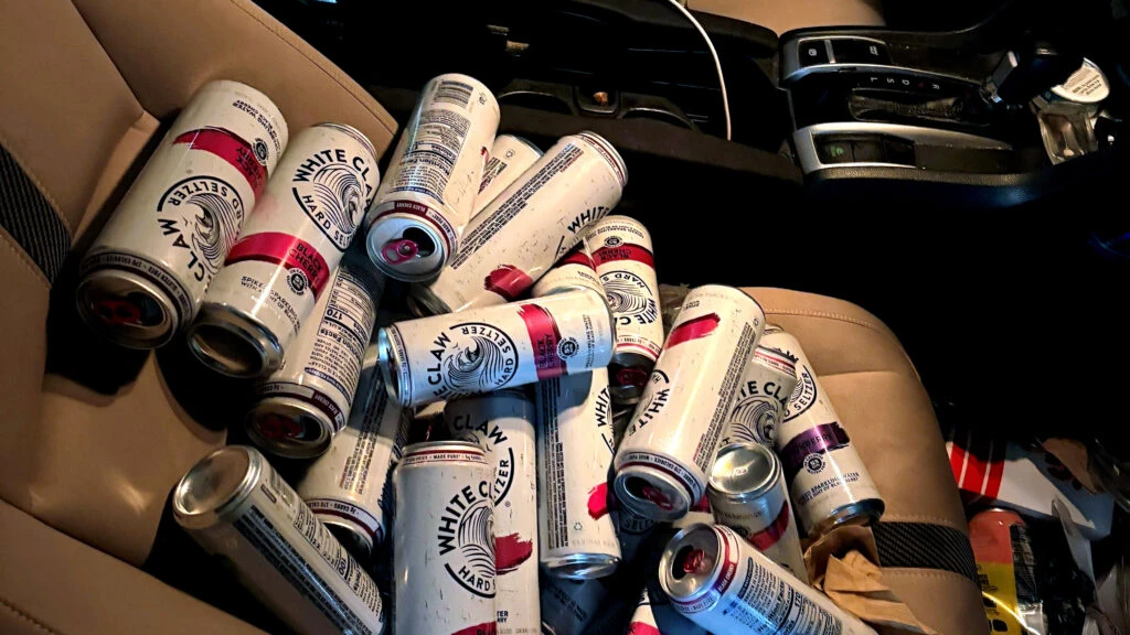 Florida Man Was Doing 90 With 34 Open White Claws On His Passenger Seat