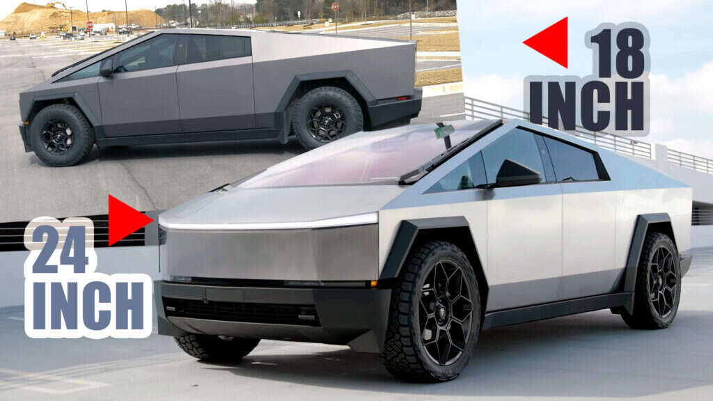 Does The Tesla Cybertruck Look Better On 18-Inch Or 24-Inch Wheels?