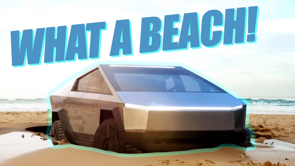 Tesla Cybertruck Gets Beached Just After Arriving In Nantucket