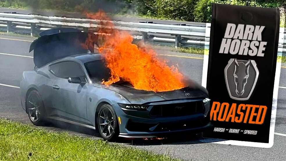 Exclusive: New Mustang Dark Horse Burns Down After Stuck Clutch, Ford Makes It Right