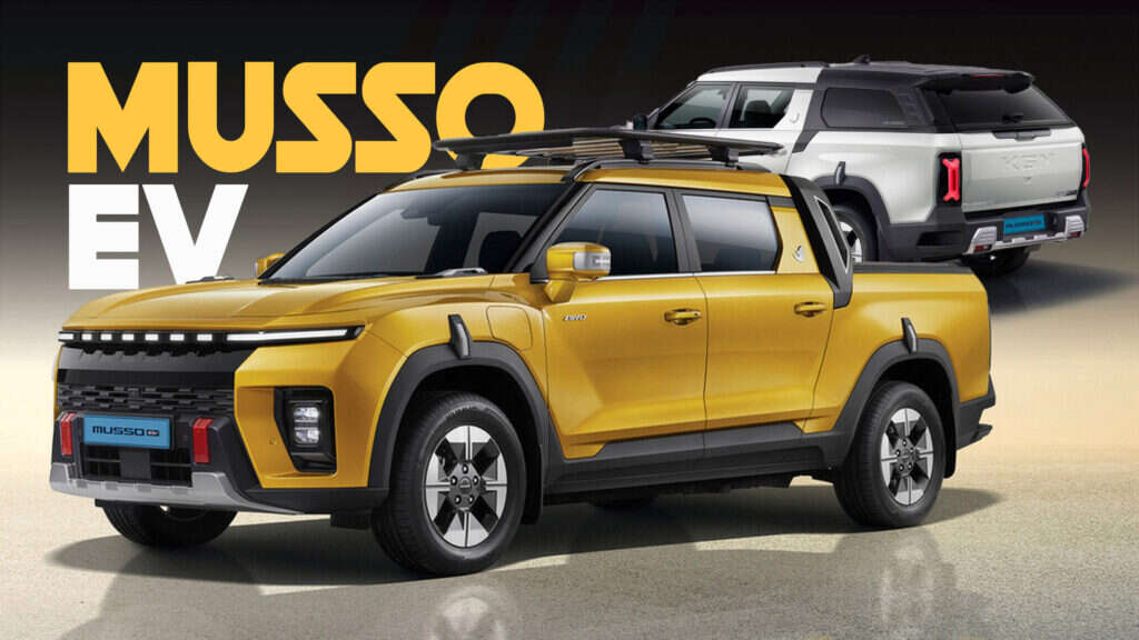 KGM Musso EV Pickup Debuts With Striking Looks And A BYD Battery