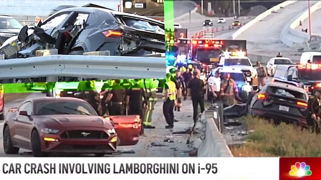 Lamborghini Urus Wrecked In Florida Crash Involving A Mustang