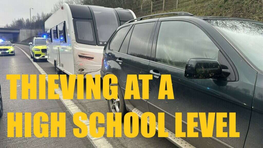 11-Year Old Boy Caught Driving A BMW X5 Towing A Caravan