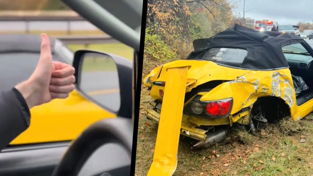Digit Of Doom: Honda S2000 Crashes Moments After Getting Thumbs-Up From Another Driver
