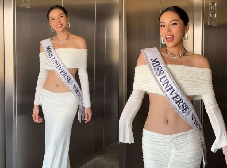 Kỳ Duyên khoe eo táo bạo, đọ sắc cùng dàn thí sinh Miss Universe 2024