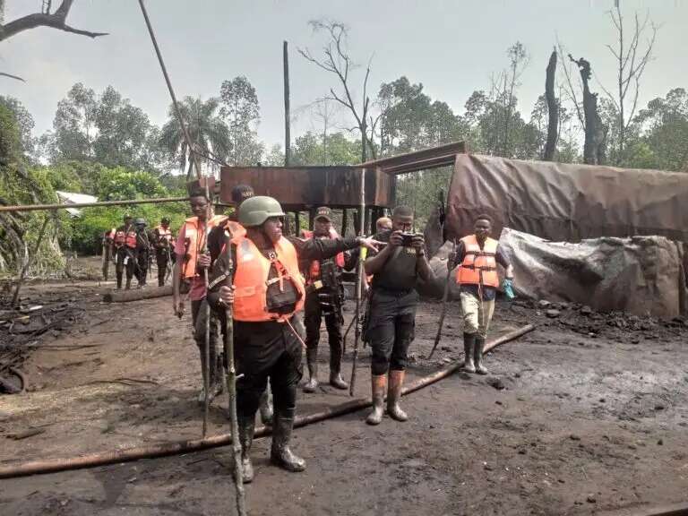 Navy uncovers illegal refinery in Rivers