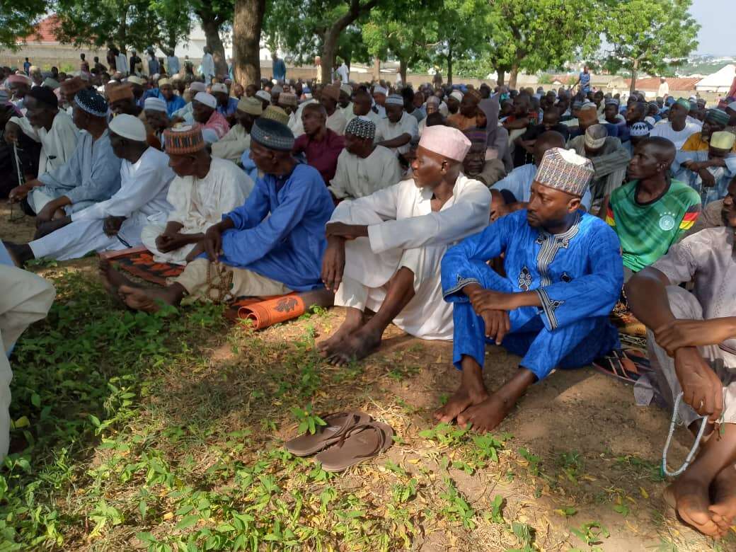 Muslims pray after nearly a month without rain in Yola