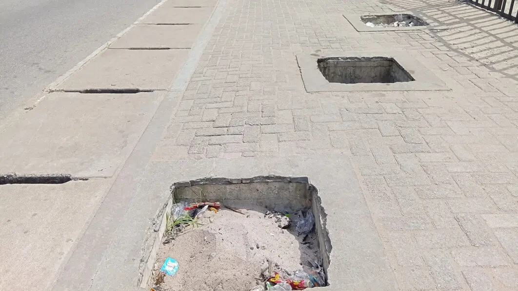 Lagos govt fixes open manhole after viral outcry